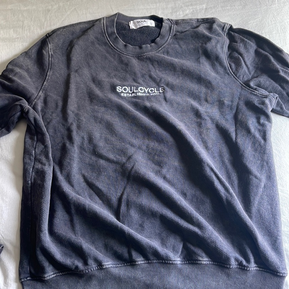 Grey soulcycle Derek sweatshirt